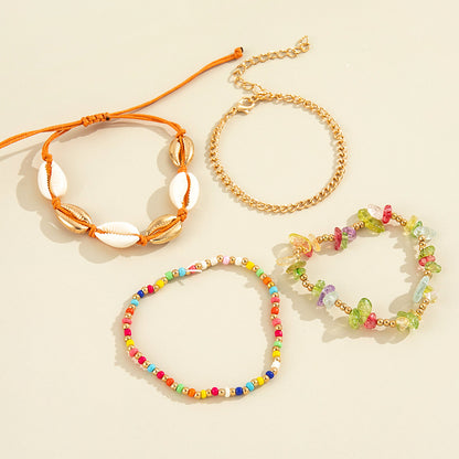 Cavigliera conchiglie boho set