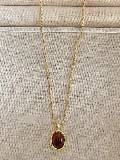 Collana ambra doppia