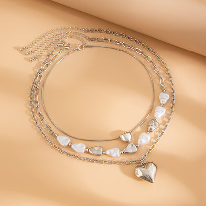 Collana pendente cuore irregolare