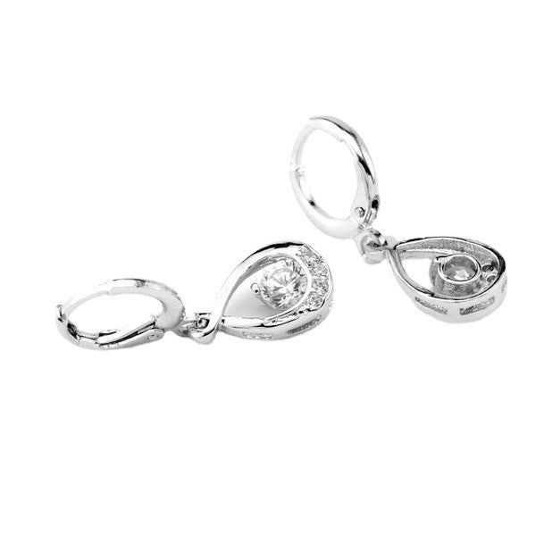 Orecchini goccia con zirconi da donna