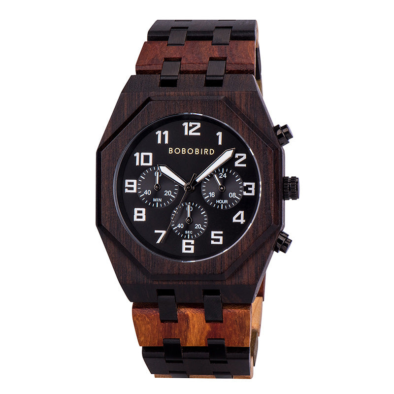Orologio in legno decorato