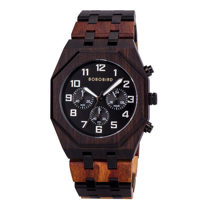 Orologio in legno decorato