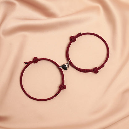 Bracciale coppia magnetico bianco e nero