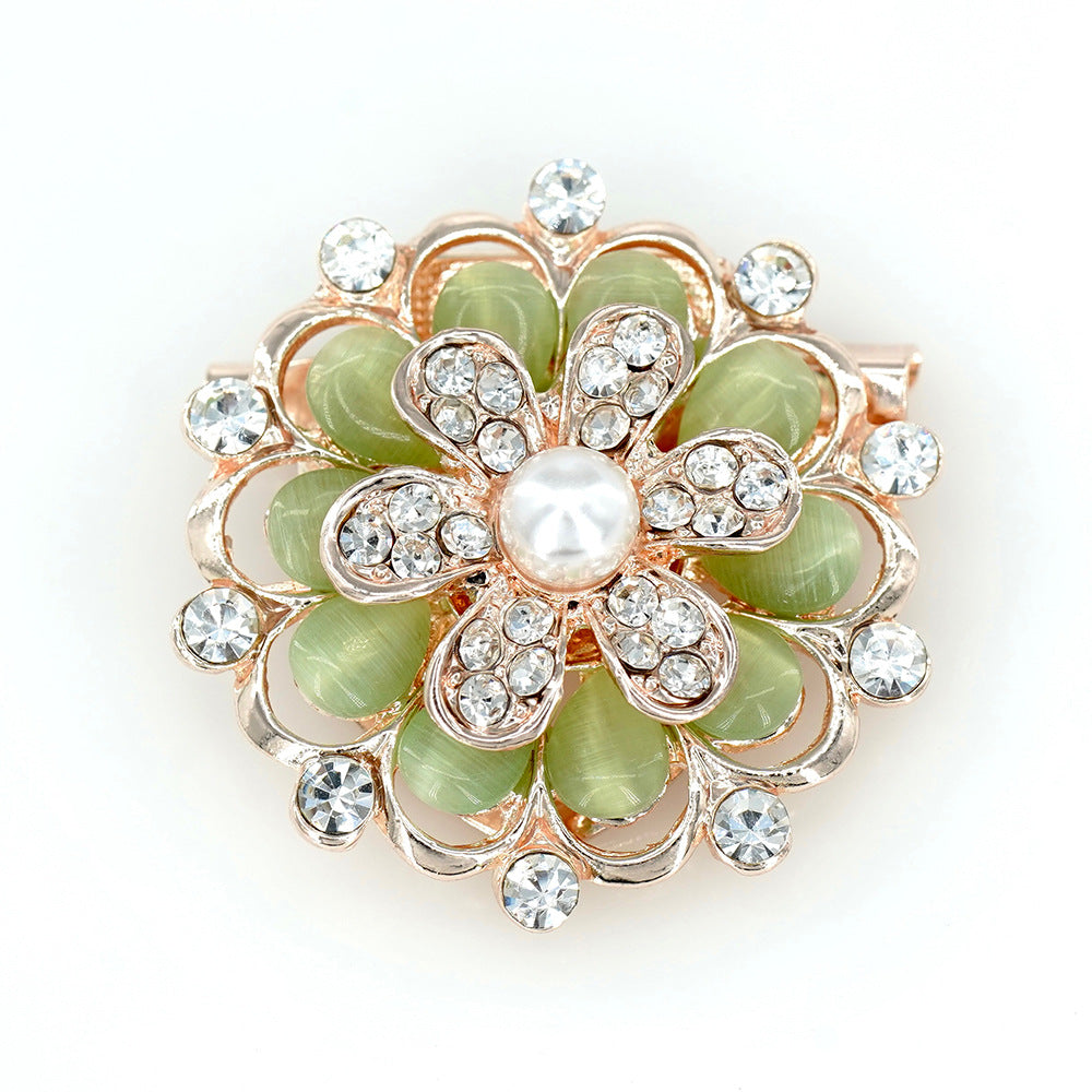 Fermaglio foulard fiori 3D