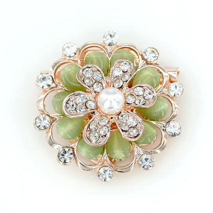 Fermaglio foulard fiori 3D