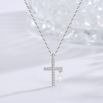 Collana croce zircone
