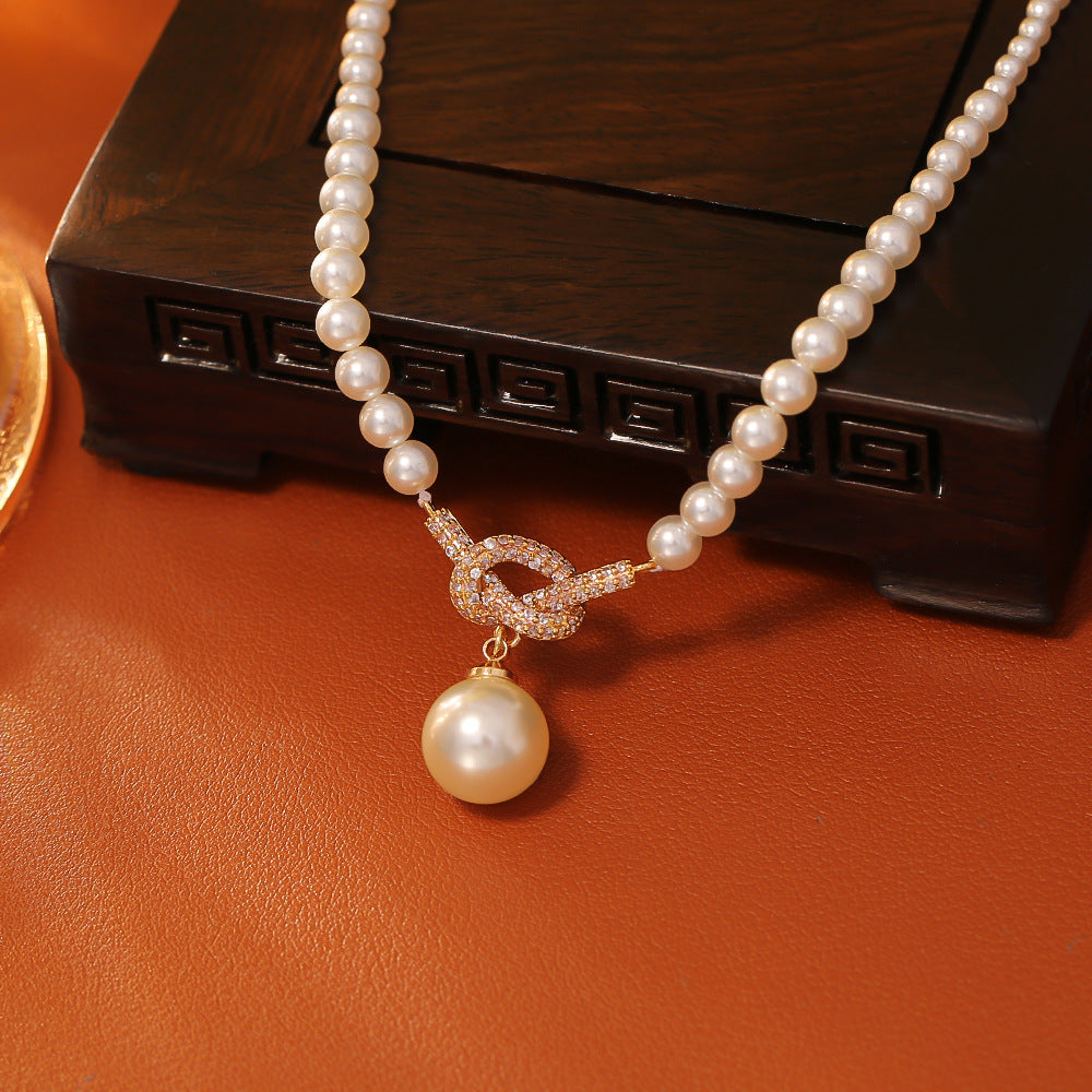 Collana perla con nodo