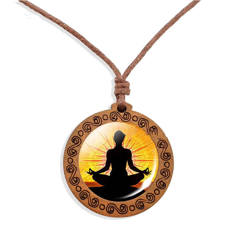 Collana Mandala Legno