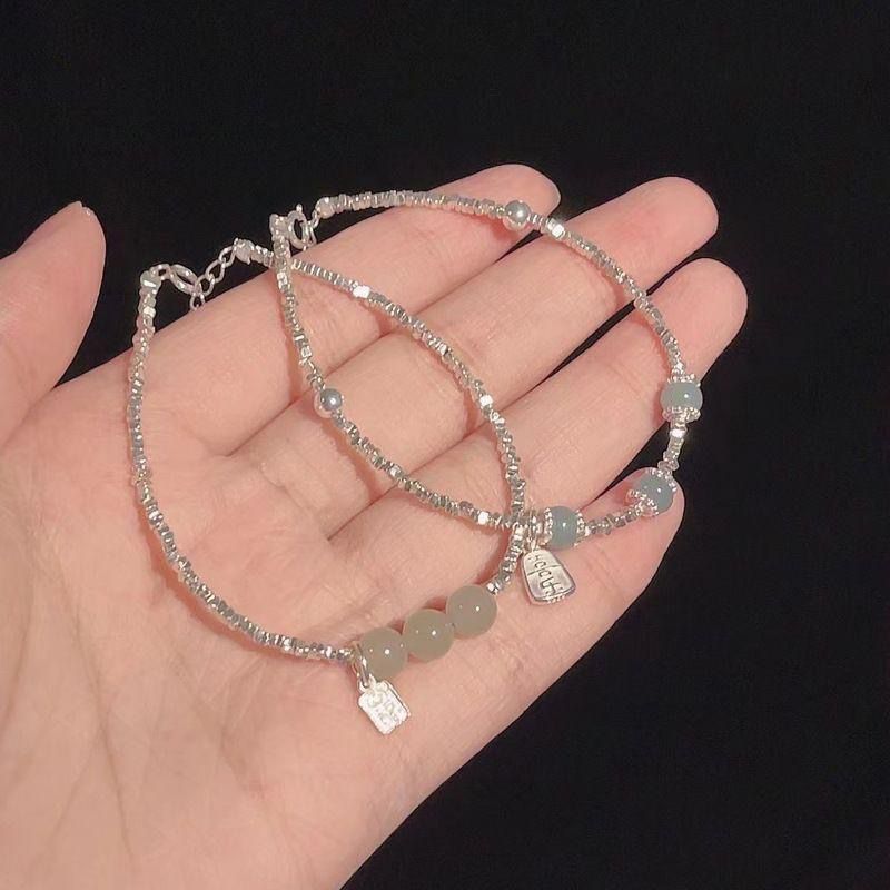 Braccialetto Giada Argento