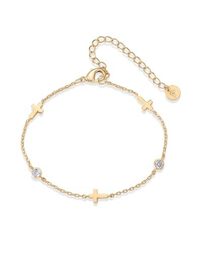 Bracciale charm croce compatto