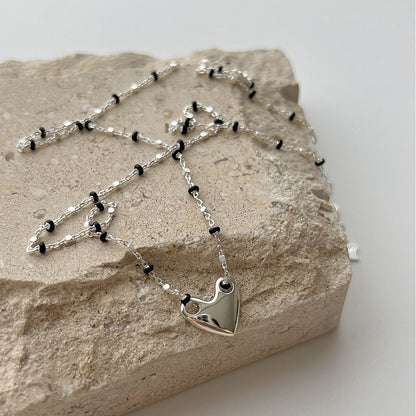 Collana cuore e croce