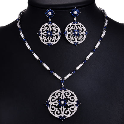 Parure collana e orecchini zircone
