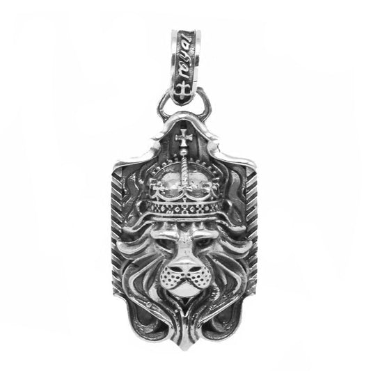 Pendente testa di leone argento 925