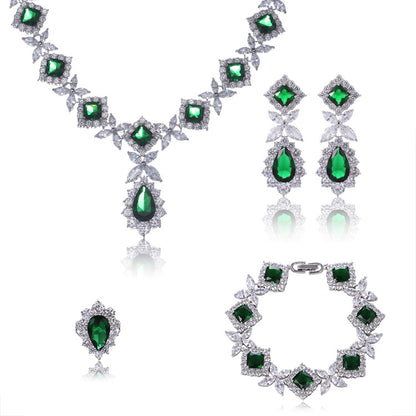 Set gioielli goccia di zircone