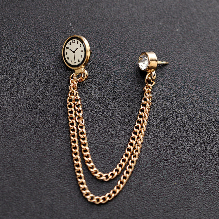 Spilla orologio vintage