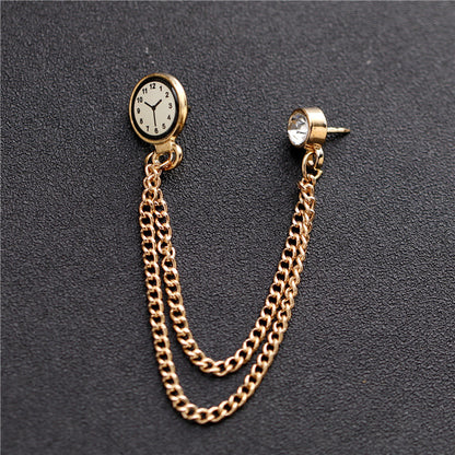 Spilla orologio vintage