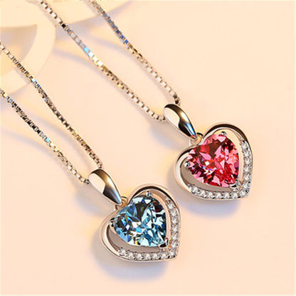 Collana cuore e cristalli