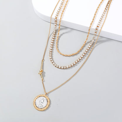 Collana geometrica in metallo