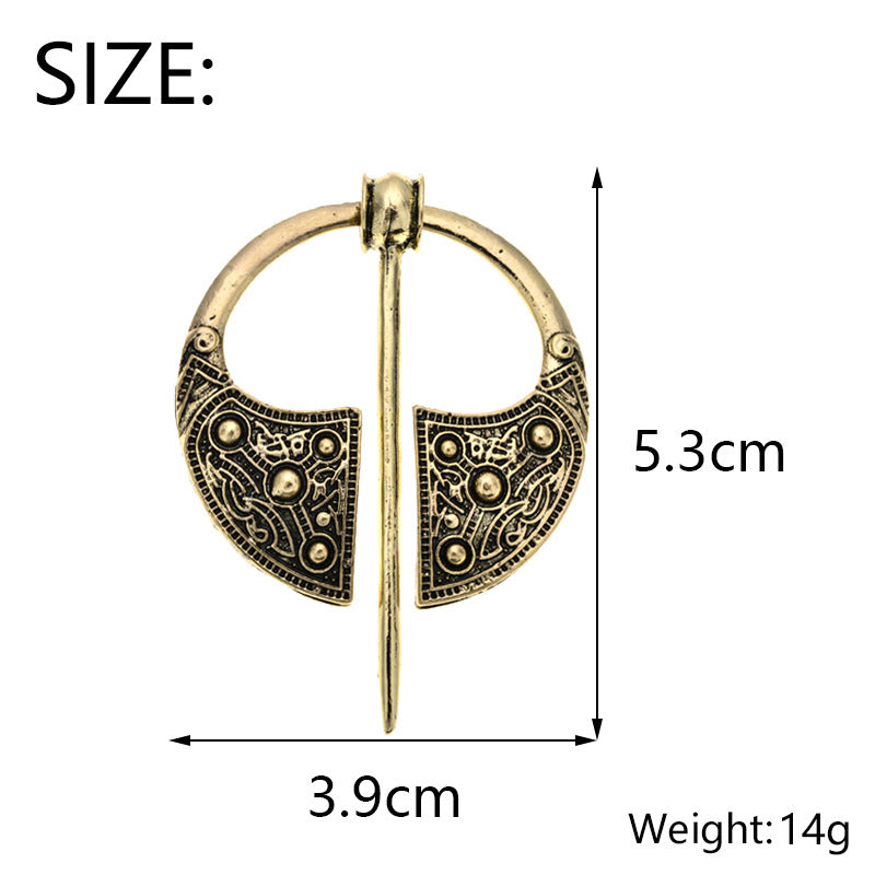 Spilla vichinga vintage metallo