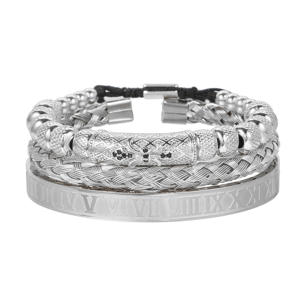 Bracciale scheletro intrecciato