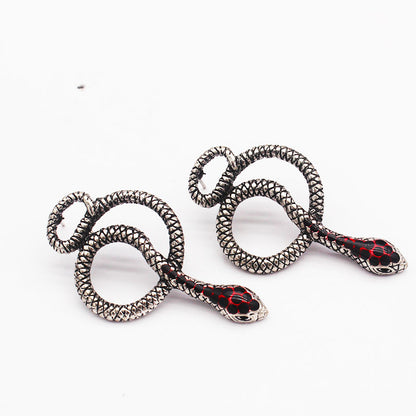 Orecchini serpente rosso
