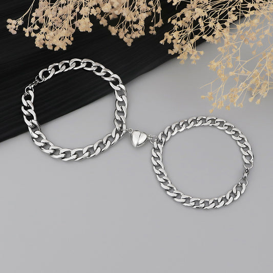 Braccialetto coppia charm cuore