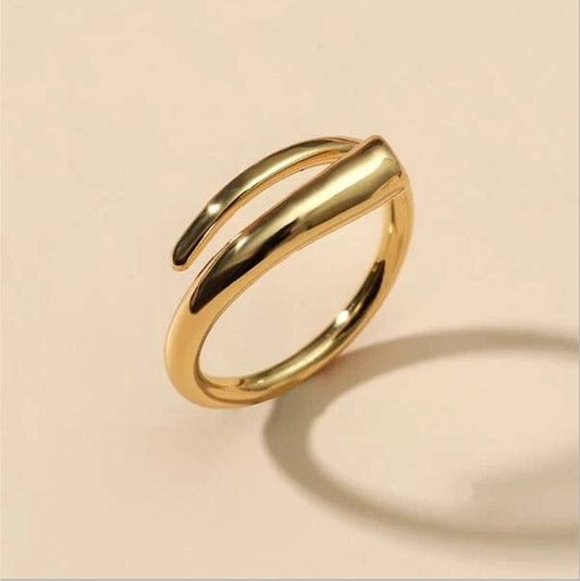 Anello geometrico regolabile aperto