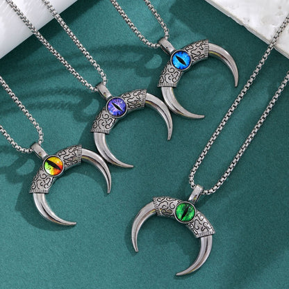 Collana corno di toro occhio del diavolo