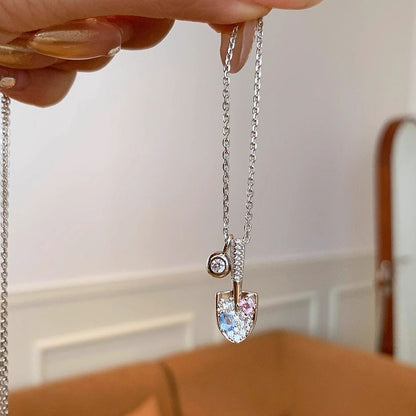 Collana ciondolo pala strass