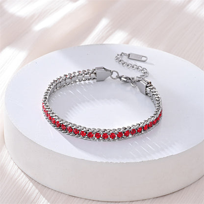 Braccialetto con zirconi e diamanti