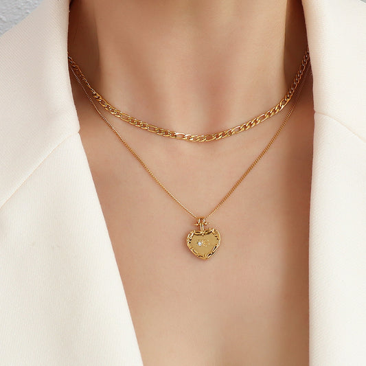 Collana cuore doppia
