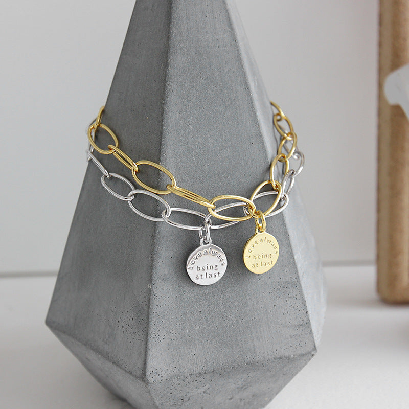 Bracciale argento geometrico circolare