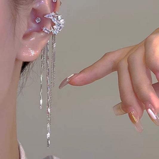 Orecchini clip stella luna