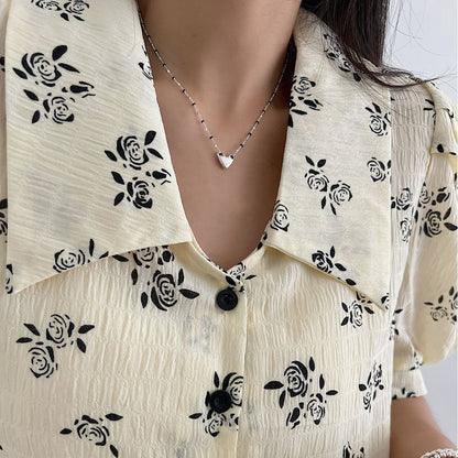 Collana cuore e croce