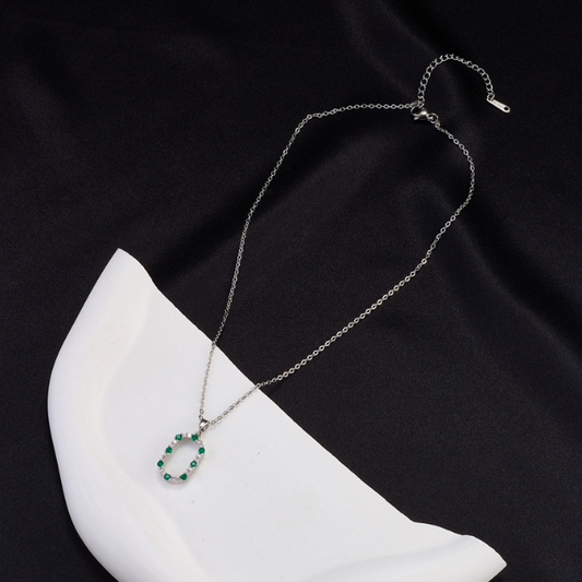 Collana quadrata trifoglio