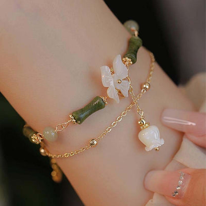 Bracciale bambù farfalla