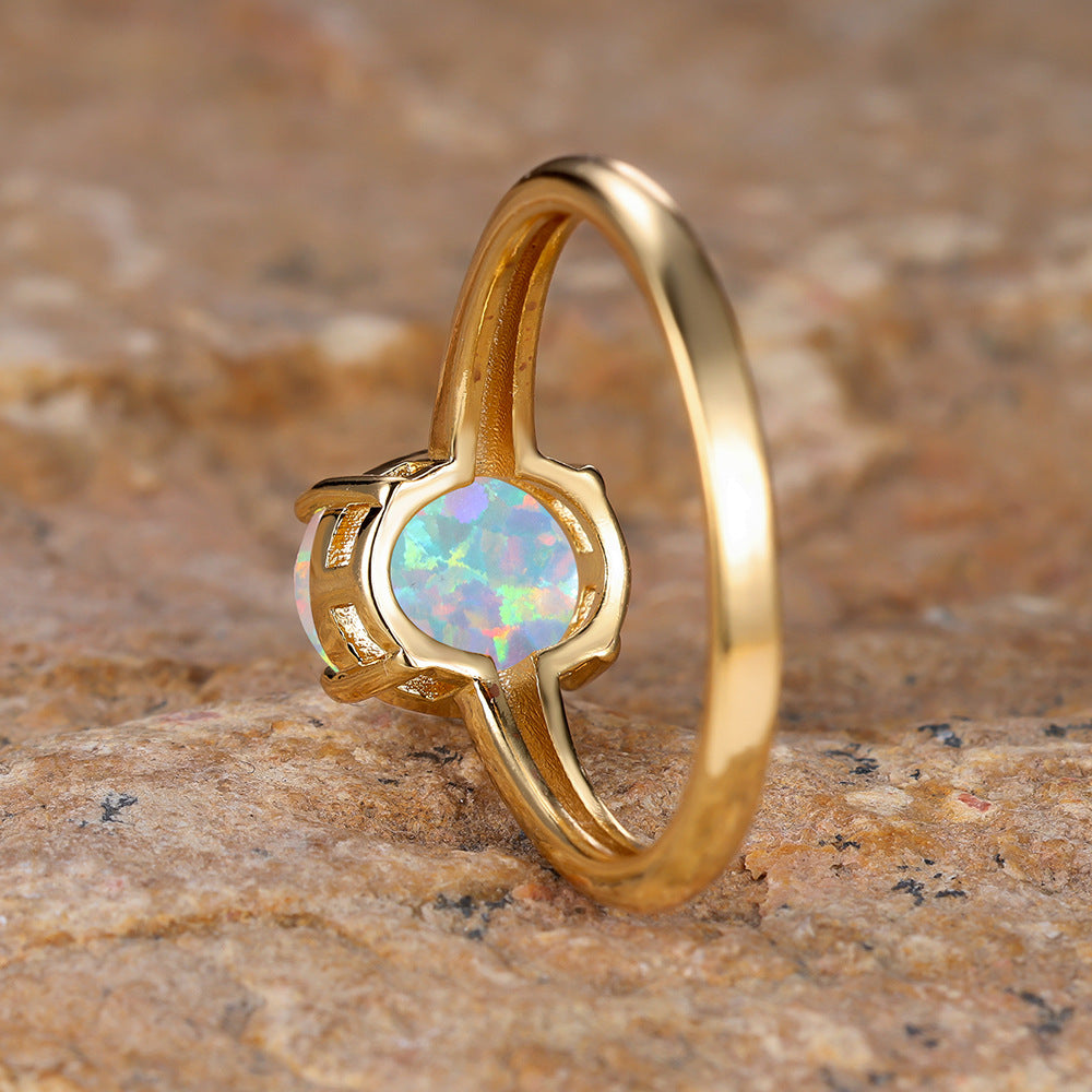 Anello opale uovo