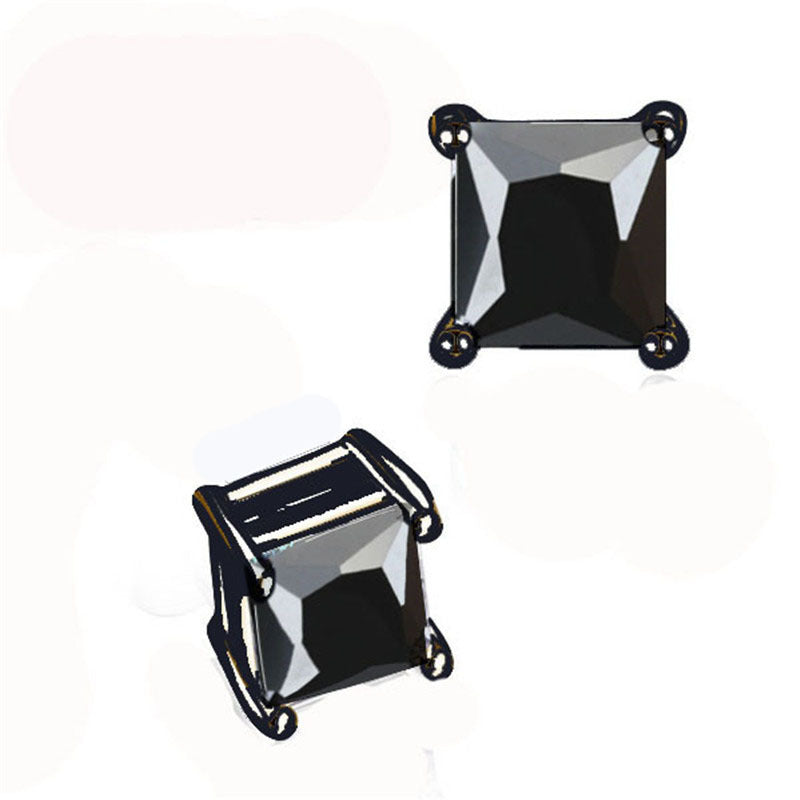 Orecchini zircone quadrati magnetici