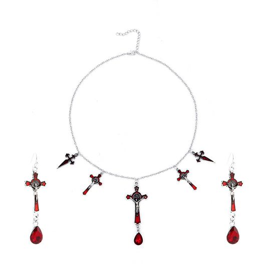 Collana pipistrello gotica nera