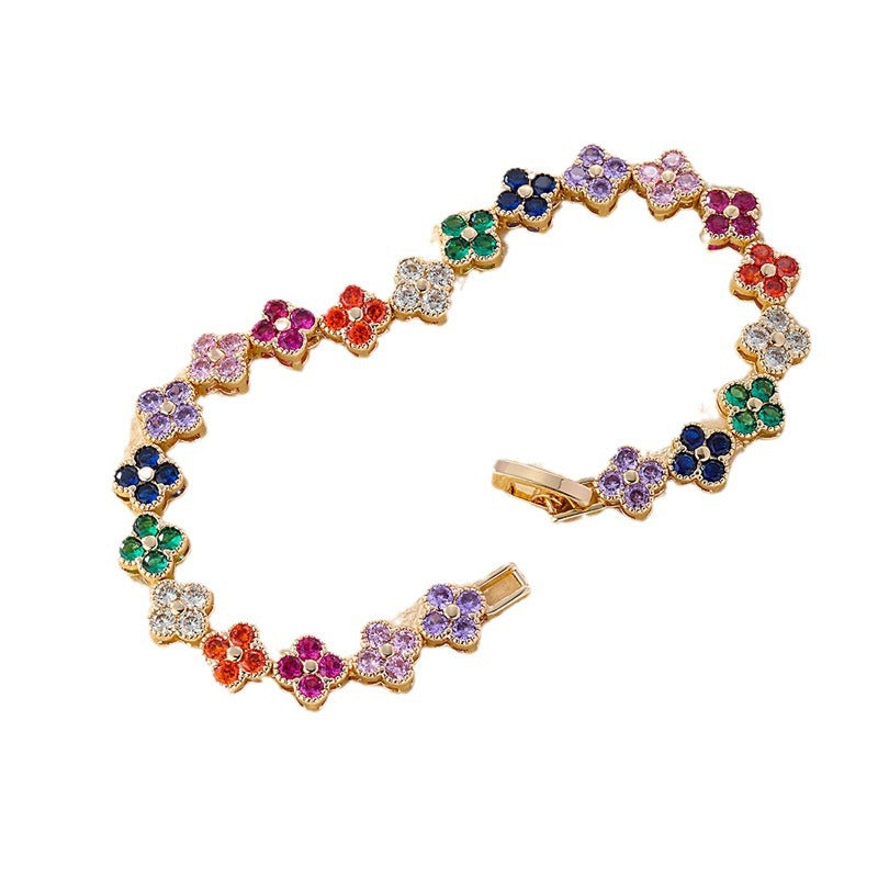 Bracciale zirconi placcato rame