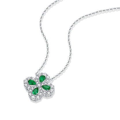 Collana smeraldo argento
