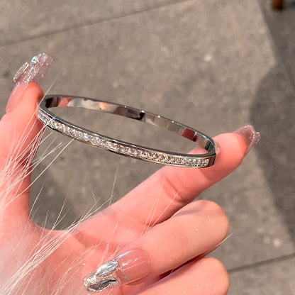 Bracciale acciaio strass