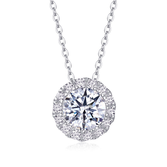 Collana argento con moissonite