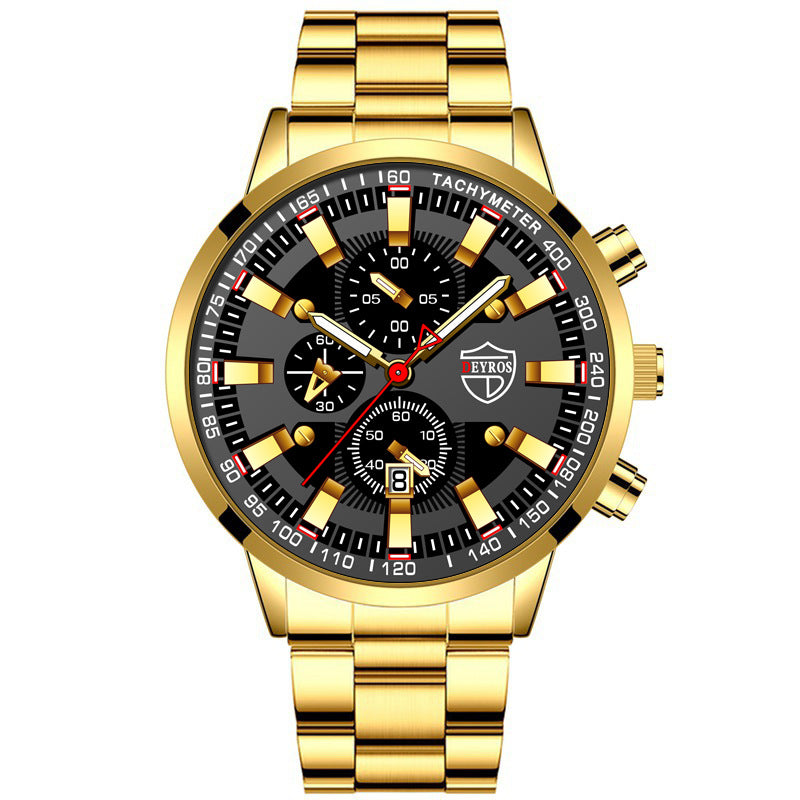 Orologio uomo acciaio luminoso