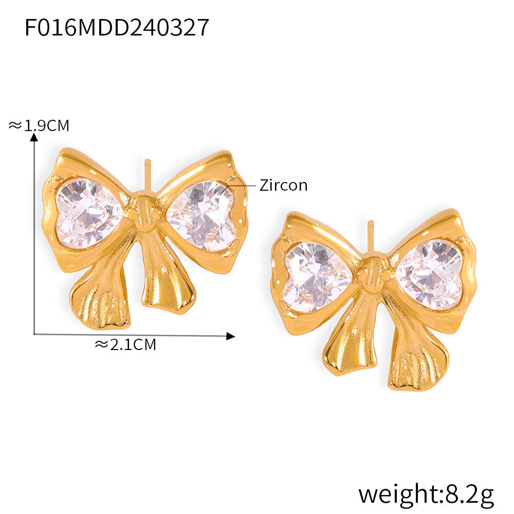 Orecchini fiocco diamantati