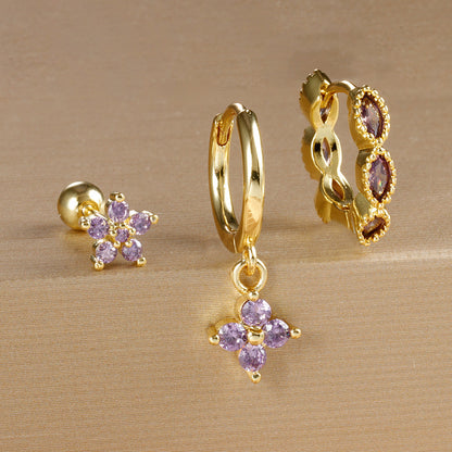 Orecchini cartillaggio fiori