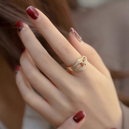 Anello zirconi incastonati