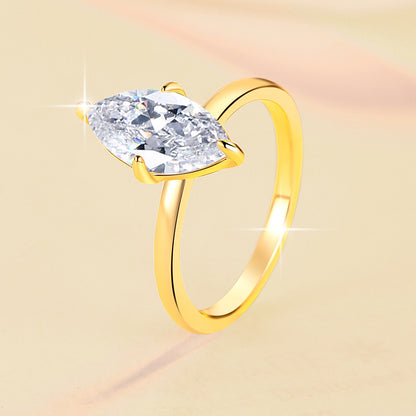 Anello moissanite casuale
