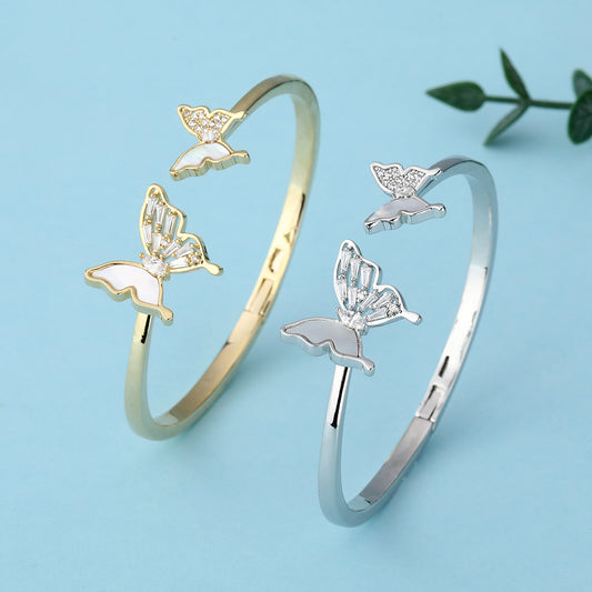 Bracciale conchiglia farfalla asimmetrico