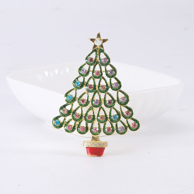 Spilla albero di Natale in lega